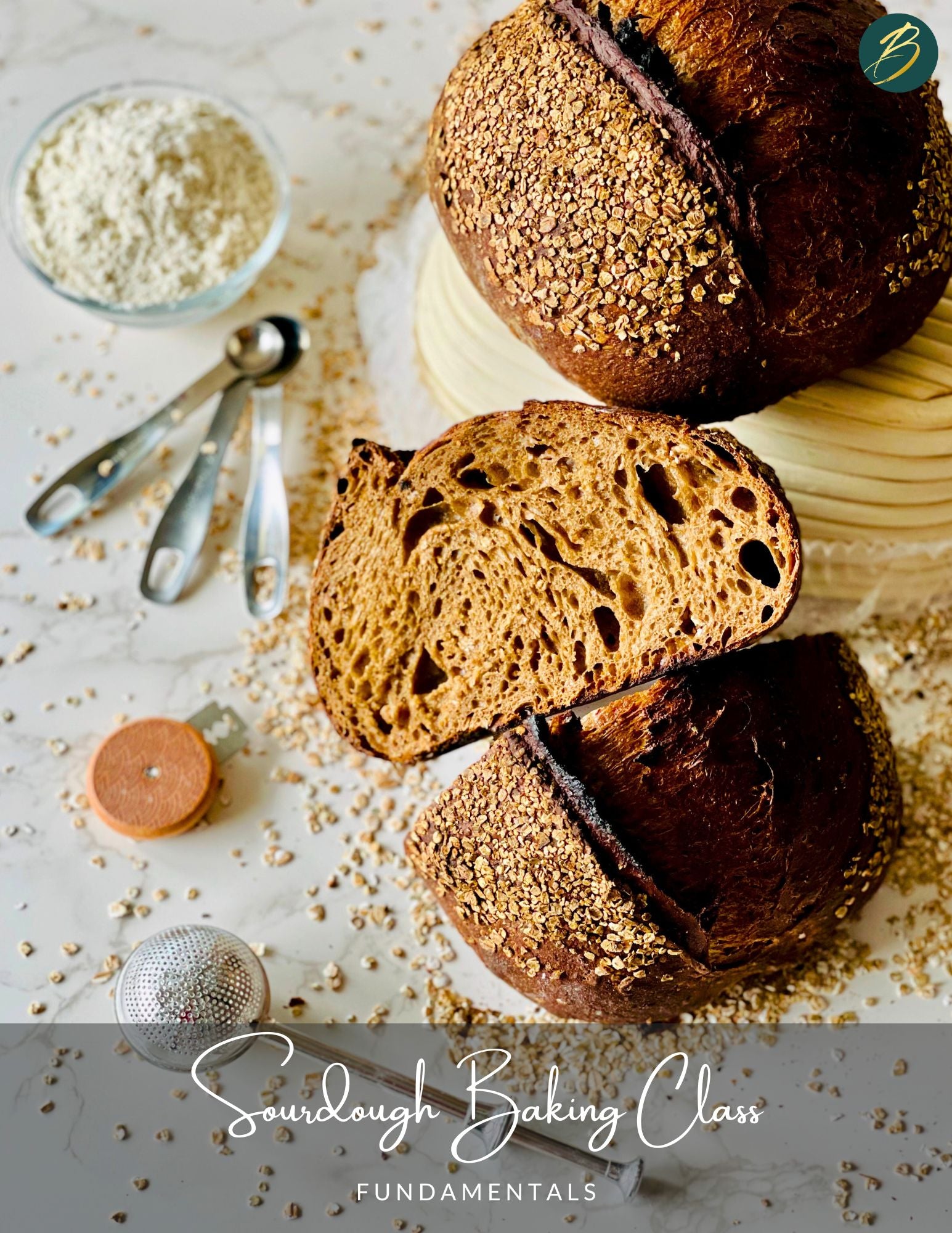 Loaves of sourdough bread
