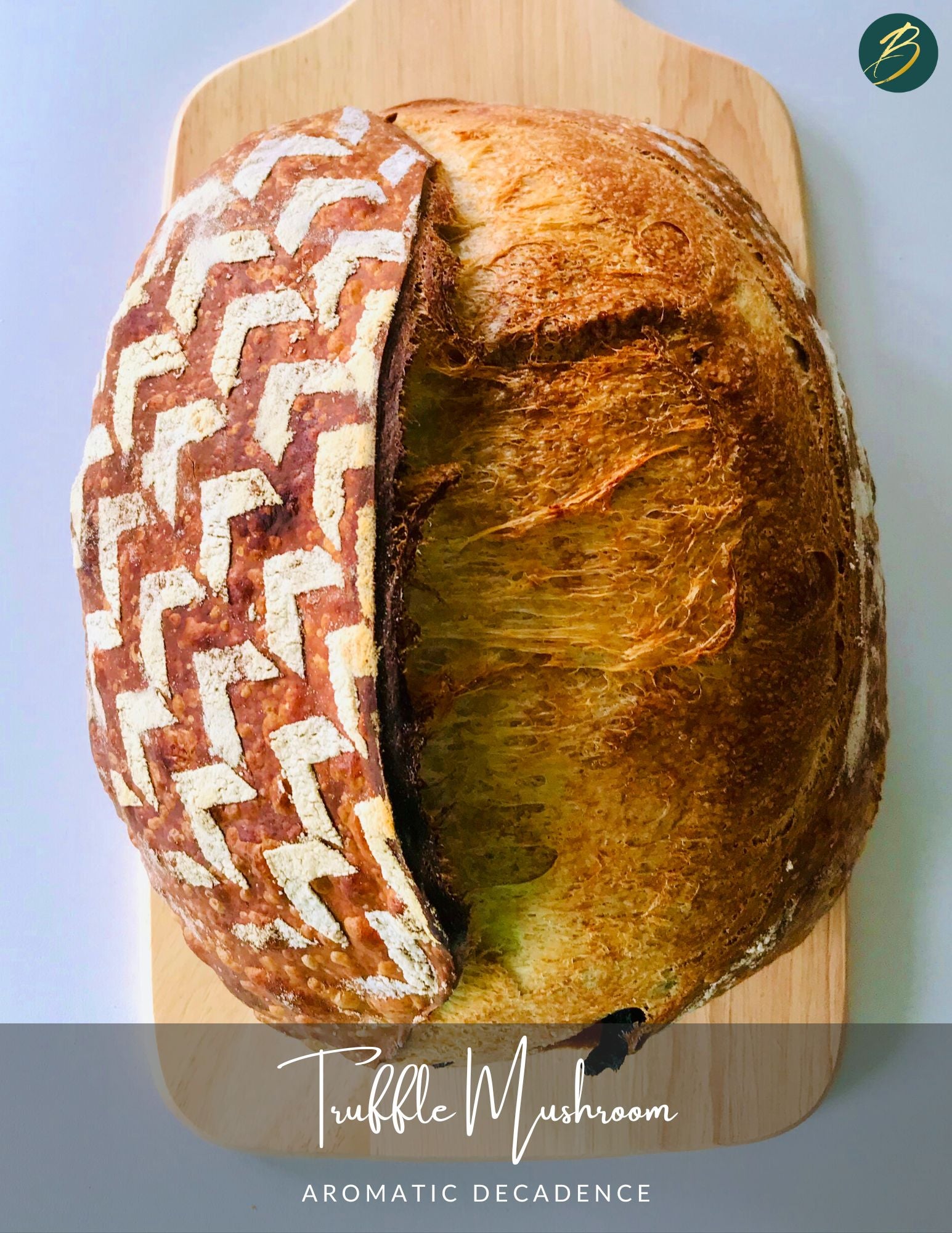 truffle mushroom sourdough bread