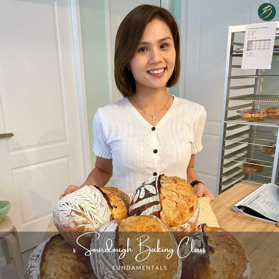 woman with sourdough bread