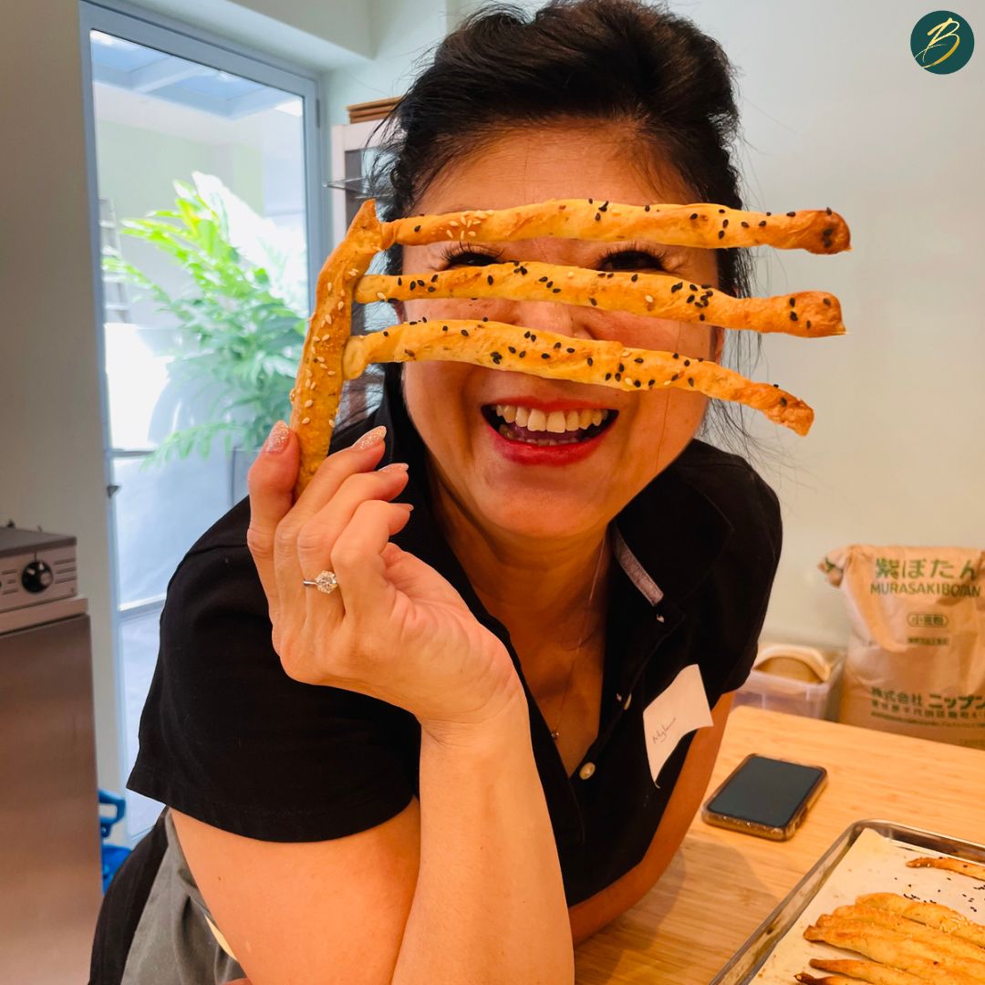 funny photo of women in baking class