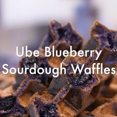 Recipe | Ube Blueberry Sourdough Waffles - Bespoke Bread