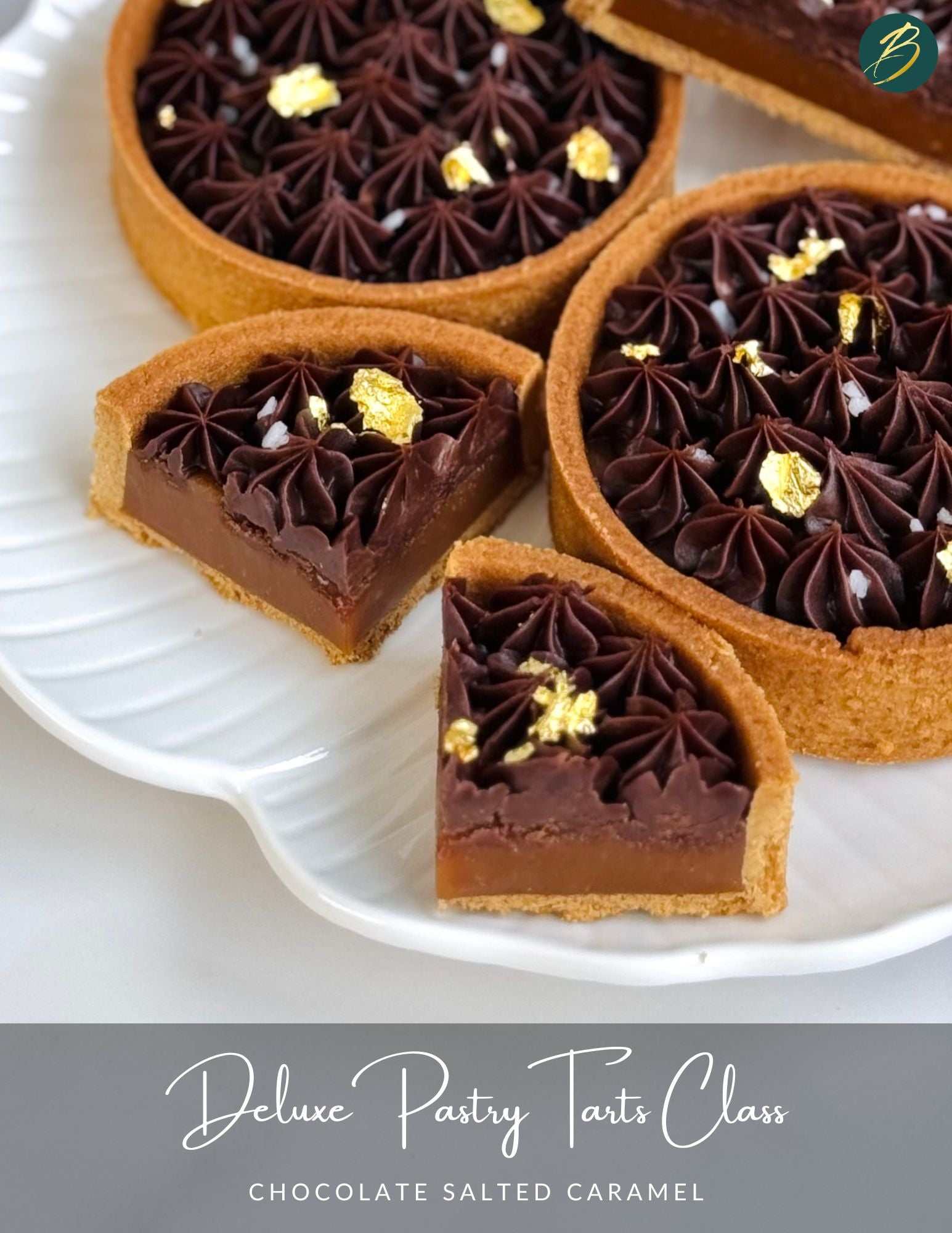 Assorted French pastry tarts with various fillings from a baking class in Singapore