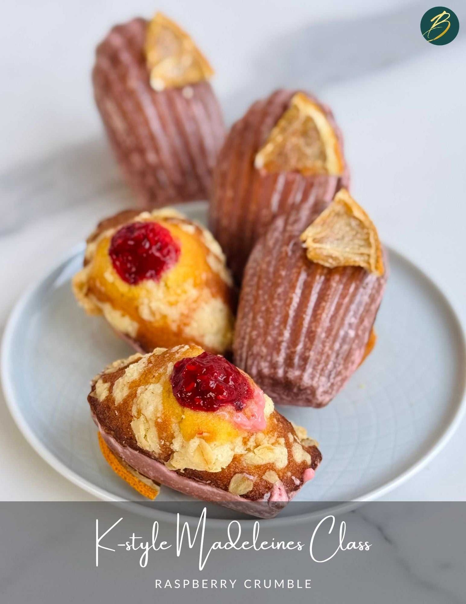 Hands-on Korean style madeleine baking class with assorted fillings and glazes