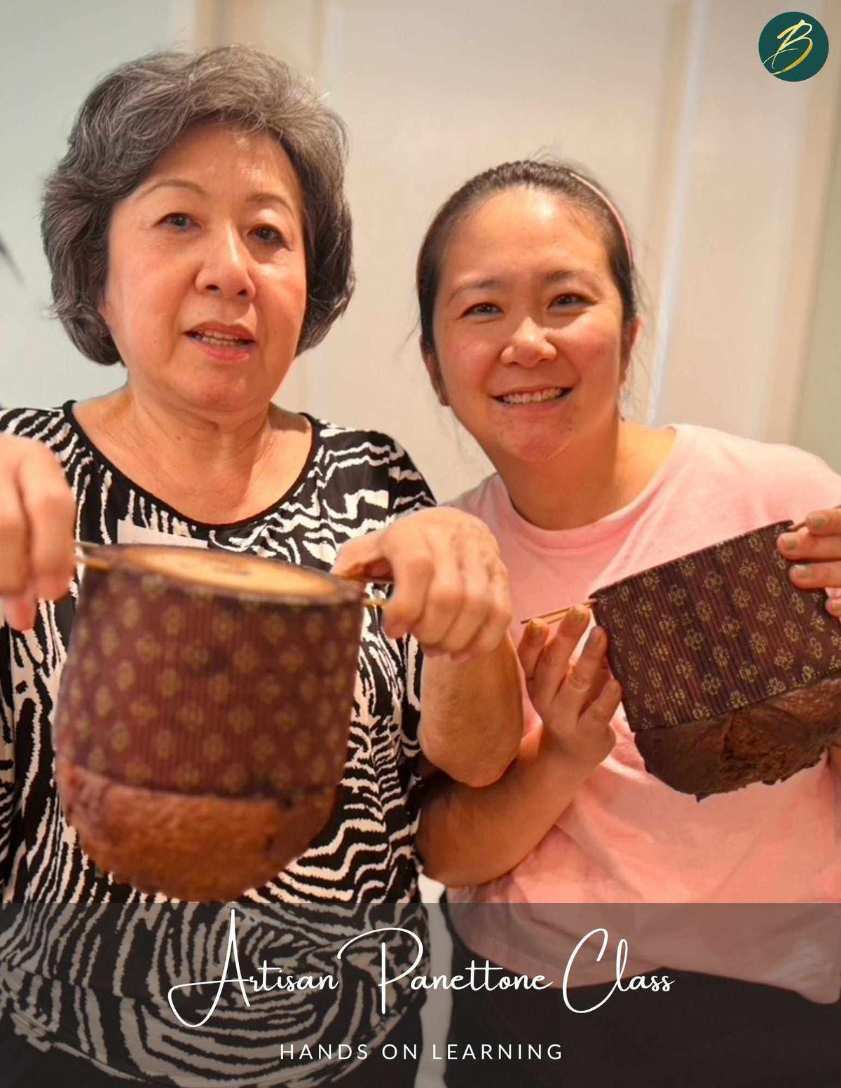 Artisan panettone class workshop in Singapore with chef and baking tools