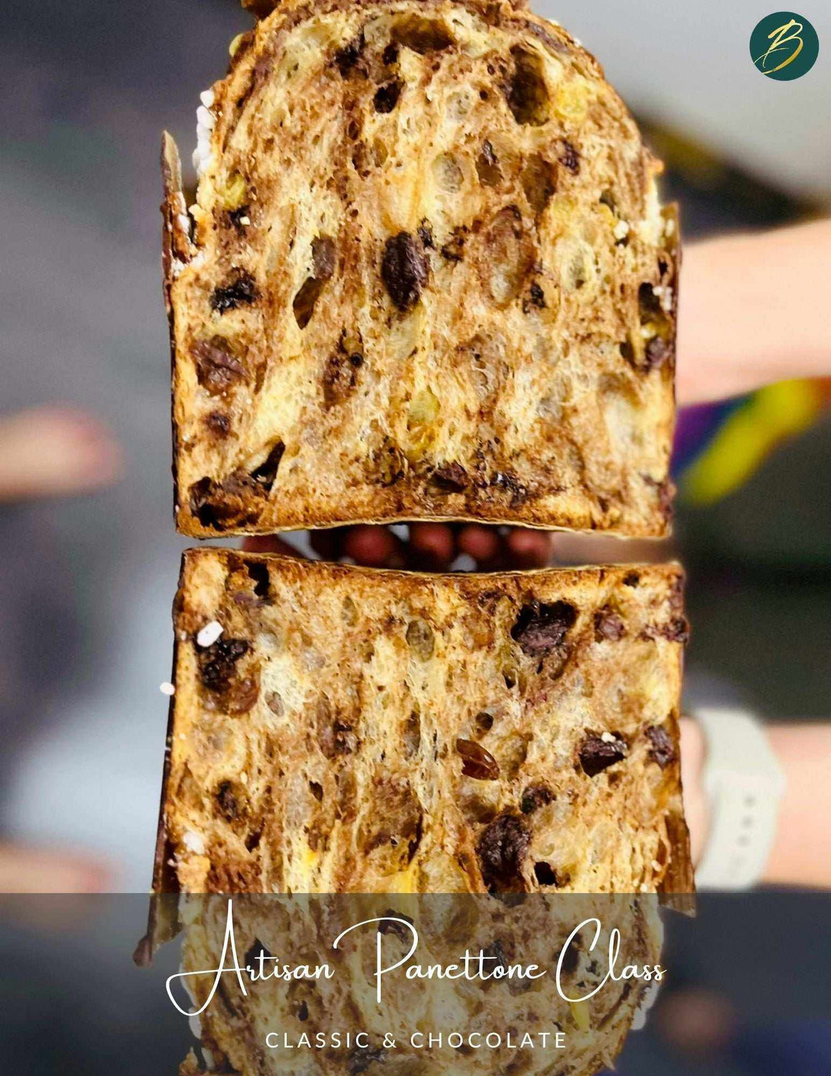 Chef teaching artisan panettone baking in Singapore workshop