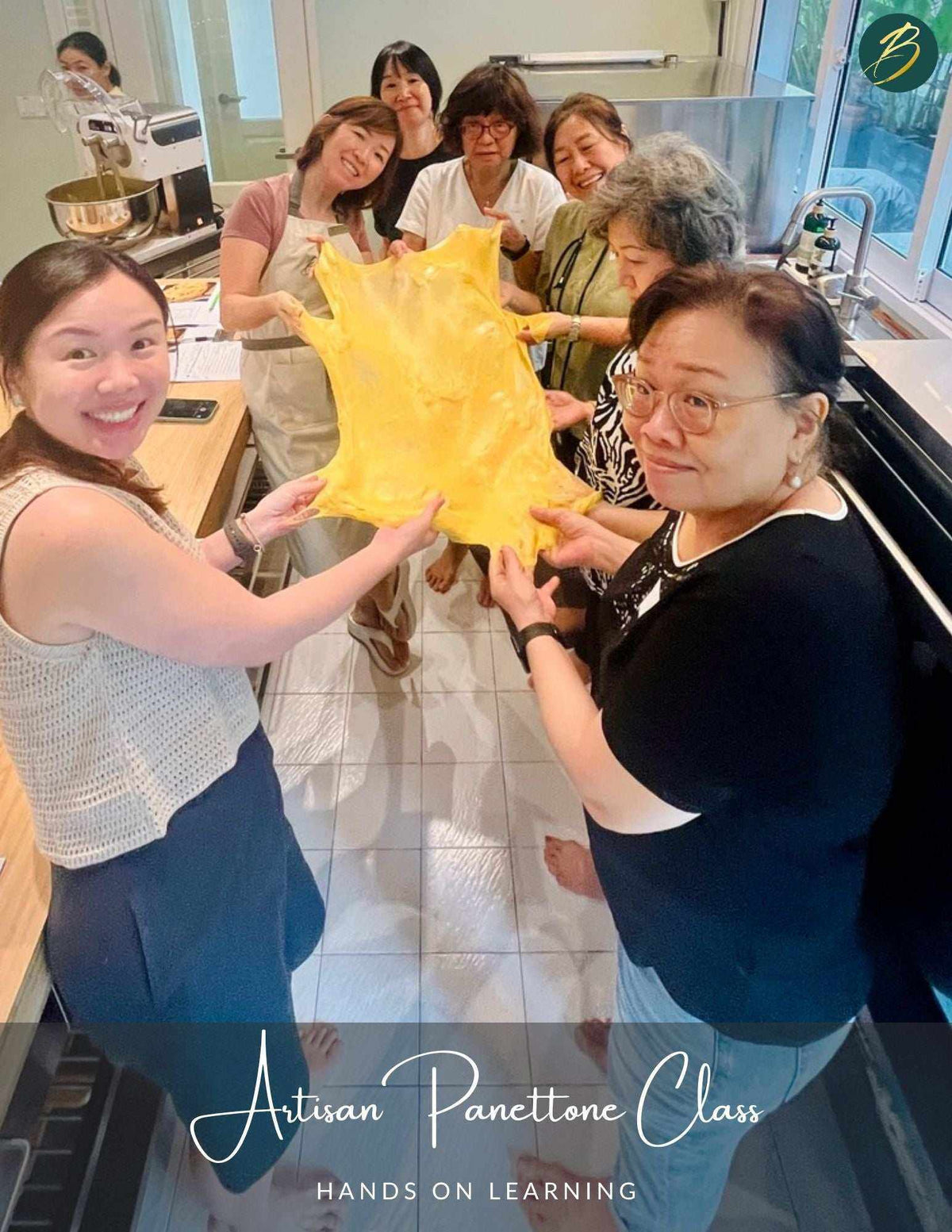Chef Karen Ng teaching artisan panettone baking in Singapore workshop