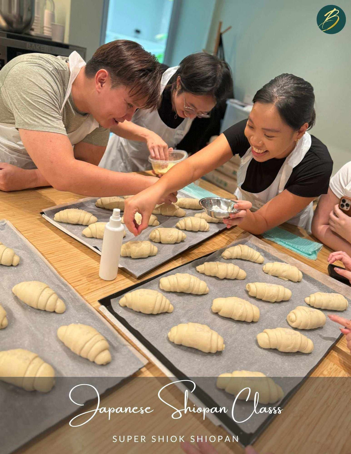Japanese bread class with hands-on baking of Shokupan, Shiopan, and Melonpan