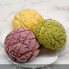 Japanese bread class showcasing Shokupan, Shiopan, and Melonpan loaves