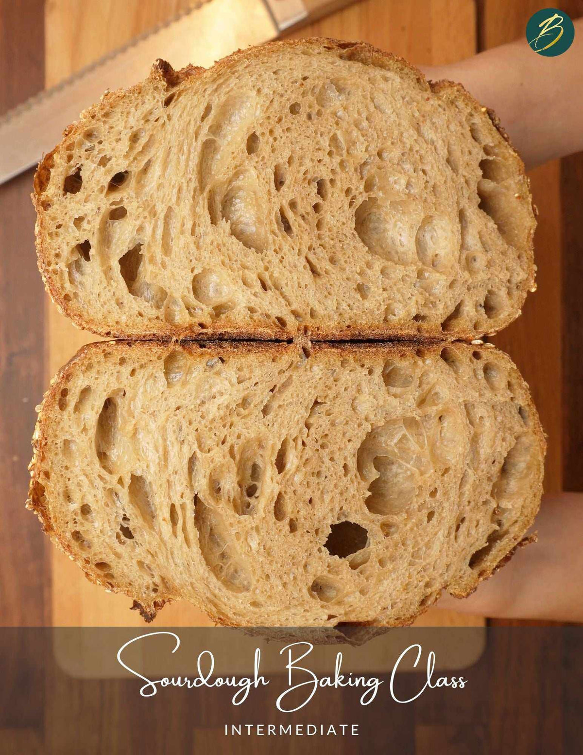 Intermediate sourdough baking class with hands-on dough preparation