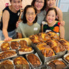 loaves of sourdough banana bread from baking class