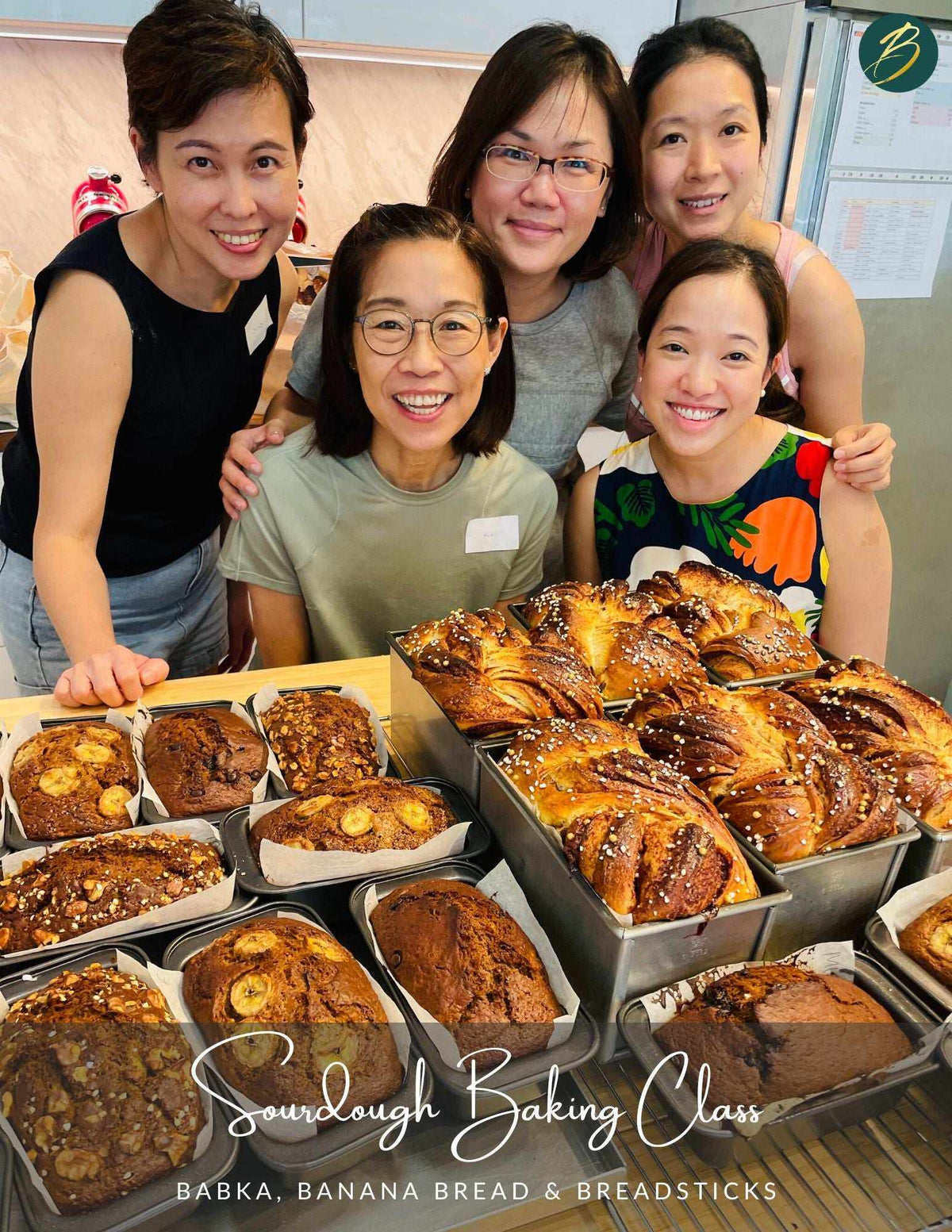 loaves of sourdough banana bread from baking class